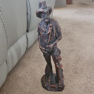 Rustic Cowboy Sculpture